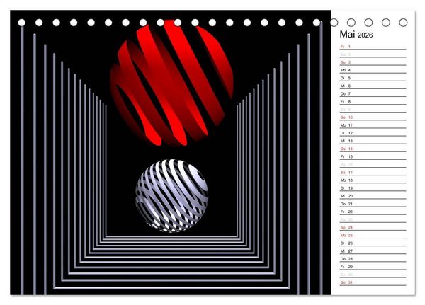 Produktbild: Mit Geometrie durch das Jahr (Tischkalender 2026 DIN A5 quer), CALVENDO Monatskalender