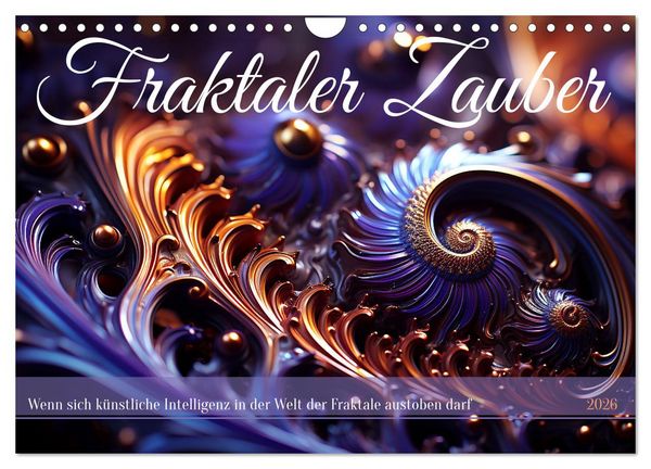 Fraktaler Zauber (Wandkalender 2026 DIN A4 quer), CALVENDO Monatskalender