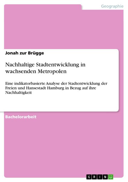 Produktbild: Nachhaltige Stadtentwicklung in wachsenden Metropolen