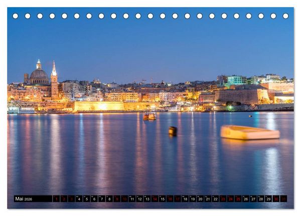 Produktbild: Valletta - Malta (Tischkalender 2026 DIN A5 quer), CALVENDO Monatskalender