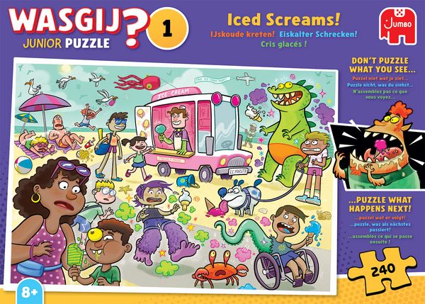 Produktbild: Wasgij Junior 1 - Eiskalter Schrecken! (Puzzle 240 Teile)