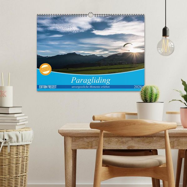 Produktbild: Paragliding - unvergessliche Momente erleben (Wandkalender 2026 DIN A3 quer), CALVENDO Monatskalender