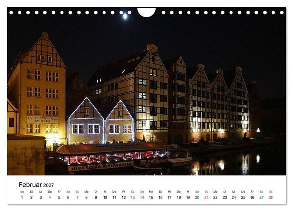 Produktbild: Das alte Danzig - Ein Stadtbummel am Abend (Wandkalender 2027 DIN A4 quer), CALVENDO Monatskalender