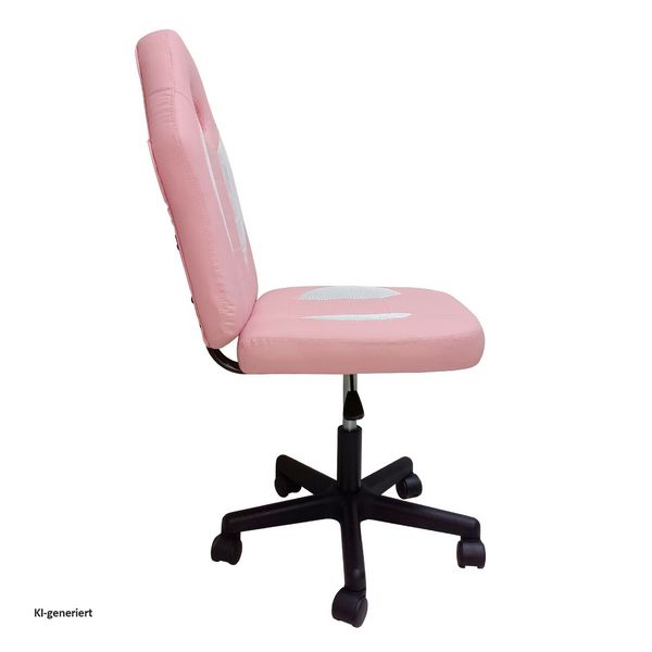 Produktbild: HTI-Living Schreibtischstuhl h&ouml;henverstellbar 360&deg;-Drehfunktion Rosa-Wei&szlig;