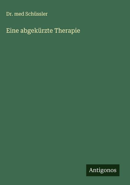 Produktbild: Eine abgek&uuml;rzte Therapie