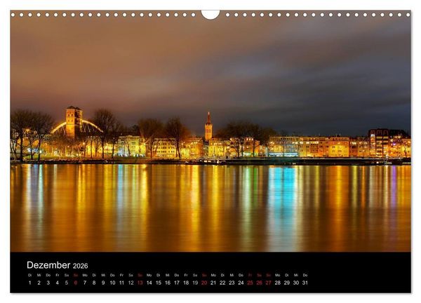 Produktbild: k&ouml;ln dunkel bunt - Die Stadt in anderem Licht! (Wandkalender 2026 DIN A3 quer), CALVENDO Monatskalender