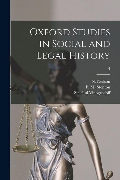 Produktbild: Oxford Studies in Social and Legal History; 4