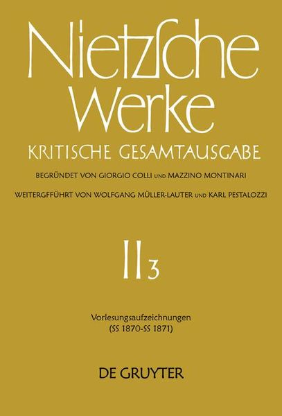 Produktbild: Vorlesungsaufzeichnungen (SS 1870 - SS 1871)