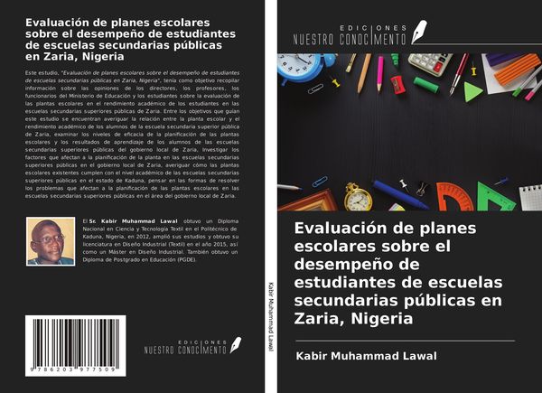 Produktbild: Evaluaci&oacute;n de planes escolares sobre el desempe&ntilde;o de estudiantes de escuelas secundarias p&uacute;blicas en Zaria, Nigeria