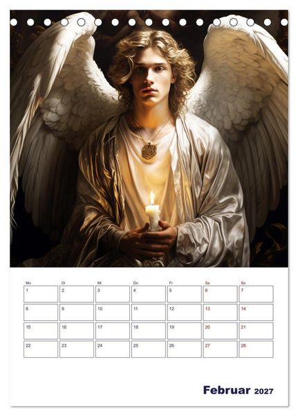 Produktbild: Die reine Sch&ouml;nheit der Engel (Tischkalender 2027 DIN A5 hoch), CALVENDO Monatskalender