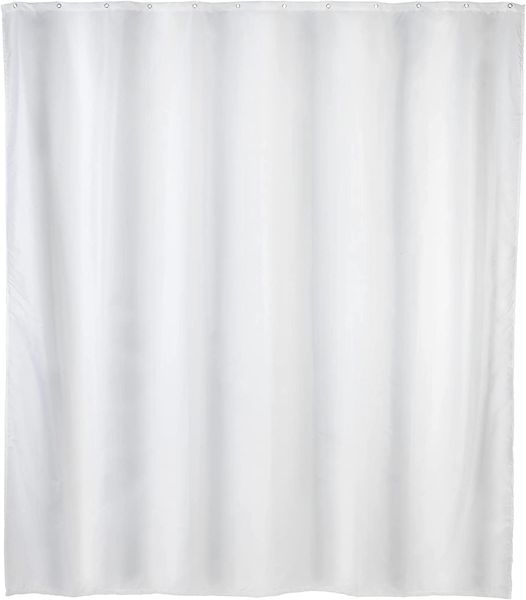 Anti-Schimmel Duschvorhang Uni White, Textil (Polyester), 120 x 200 cm, waschbar