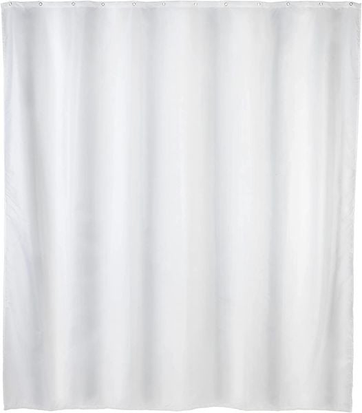 Anti-Schimmel Duschvorhang Uni White, Textil (Polyester), 120 x 200 cm, waschbar