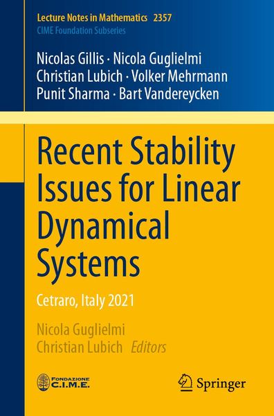 Produktbild: Recent Stability Issues for Linear Dynamical Systems