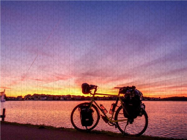 Produktbild: CALVENDO Puzzle Ostsee Radreise: Sonnenuntergang in Karlskrona, Schweden | 1000 Teile Lege-Gr&ouml;&szlig;e 64x48cm Foto-Puzzle f&uuml;r gl&uuml;ckliche Stunden