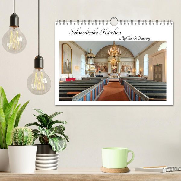 Produktbild: Schwedische Kirchen auf dem St.Olavsweg (Wandkalender 2026 DIN A4 quer), CALVENDO Monatskalender