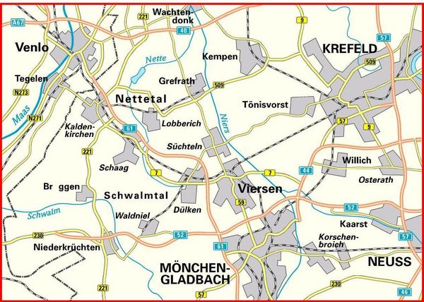 Produktbild: BVA Radwanderkarte Kreis Viersen mit Knotenpunkten 1:50.000