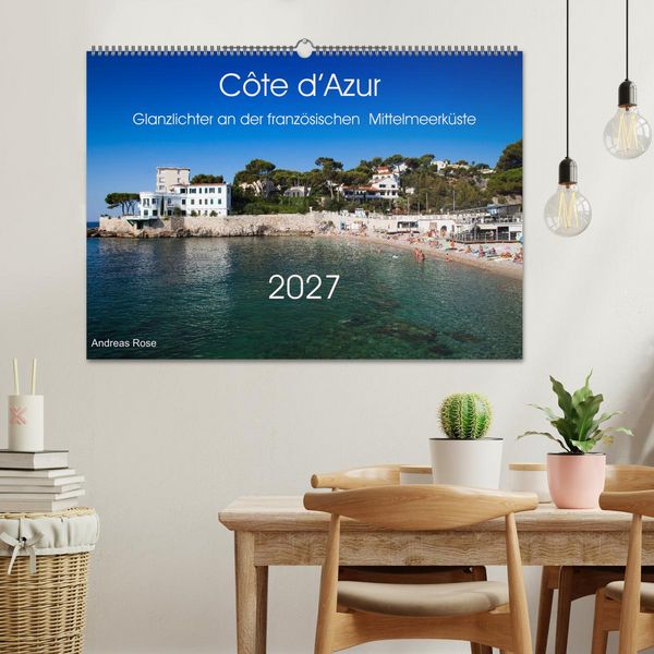 Produktbild: C&ocirc;te d&rsquo;Azur Glanzlichter an der franz&ouml;sischen Mittelmeerk&uuml;ste (Wandkalender 2027 DIN A2 quer), CALVENDO Monatskalender