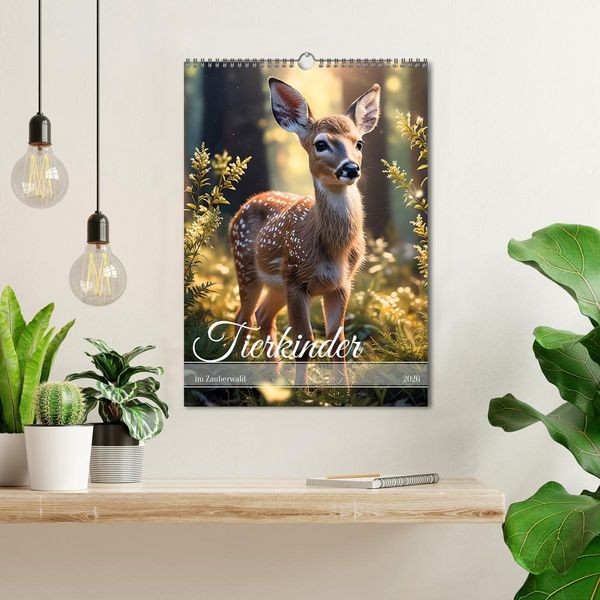 Produktbild: Tierkinder im Zauberwald (Wandkalender 2026 DIN A3 hoch), CALVENDO Monatskalender