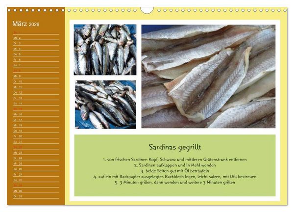 Produktbild: Meine Mallorca Rezepte (Wandkalender 2026 DIN A3 quer), CALVENDO Monatskalender