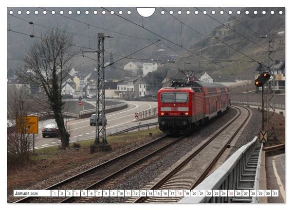 Produktbild: Eisenbahn an Rhein und Mosel 2026 (Wandkalender 2026 DIN A4 quer), CALVENDO Monatskalender