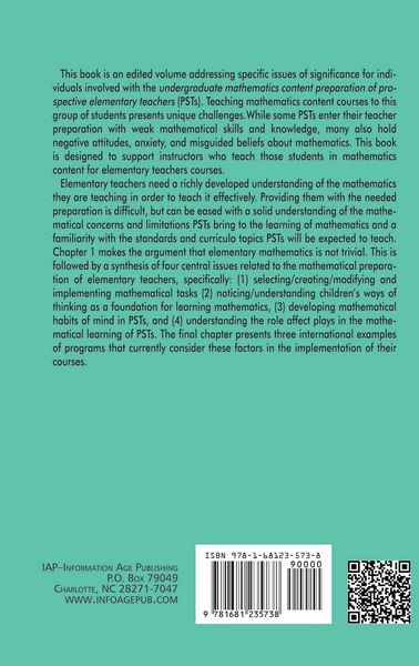 Produktbild: The Mathematics Education of Elementary Teachers