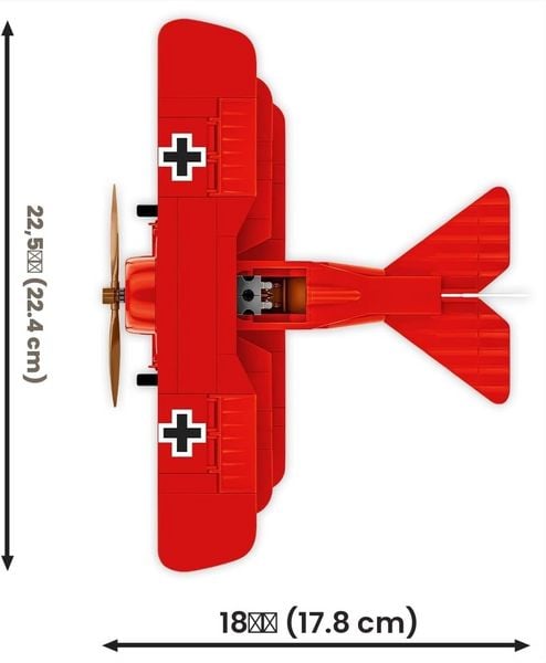 Produktbild: COBI Historical Collection 2996 - Fokker Dr.1 Red Baron, Great War, Bausatz 1:32, 221+2 Klemmbausteine