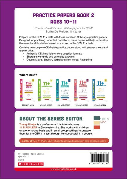 Produktbild: 11+ Practice Papers for the CEM Test Ages 10-11 - Book 2