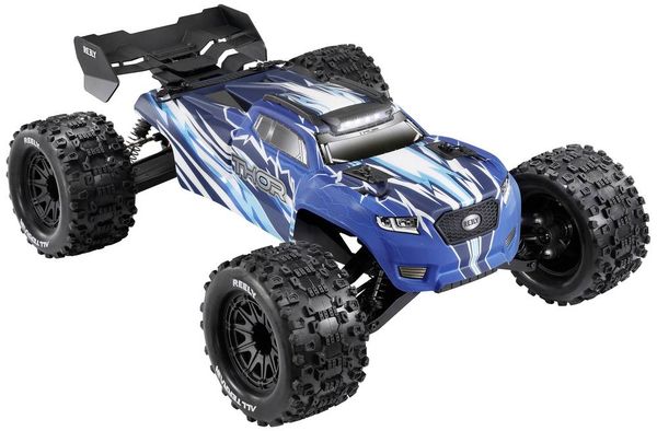 Produktbild: Reely Thor Blau Brushed 1:10 RC Modellauto Elektro Monstertruck Allradantrieb (4WD) 100% RtR 2,4 GHz inkl. Akku, Ladeger&auml;t und Senderbatterien