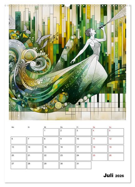 Produktbild: Taktvoll &ndash; Rhythmische Eleganz (Wandkalender 2026 DIN A2 hoch), CALVENDO Monatskalender