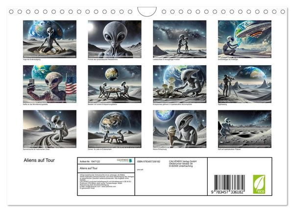 Produktbild: Aliens auf Tour (Wandkalender 2026 DIN A4 quer), CALVENDO Monatskalender