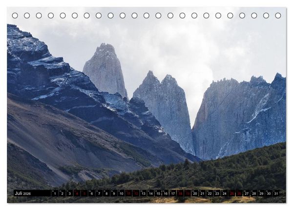 Produktbild: Patagonien mit Feuerland (Tischkalender 2026 DIN A5 quer), CALVENDO Monatskalender