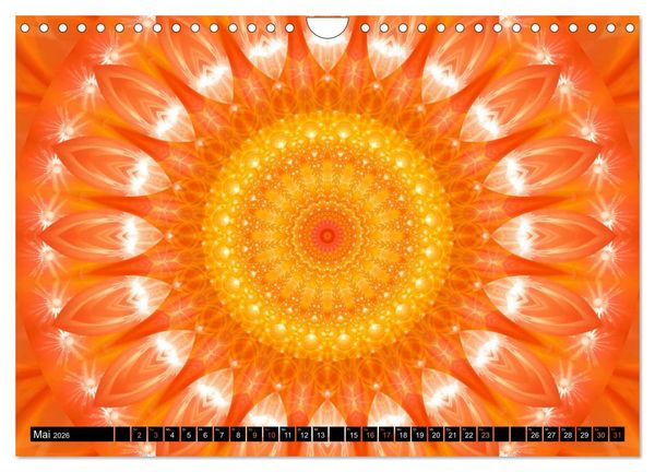 Produktbild: Energie - Mandalas in orange (Wandkalender 2026 DIN A4 quer), CALVENDO Monatskalender