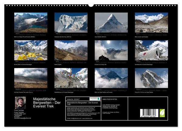 Produktbild: Majest&auml;tische Bergwelten - Der Everest Trek (hochwertiger Premium Wandkalender 2026 DIN A2 quer), Kunstdruck in Hochglanz
