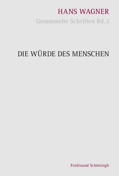 Produktbild: Die W&uuml;rde des Menschen