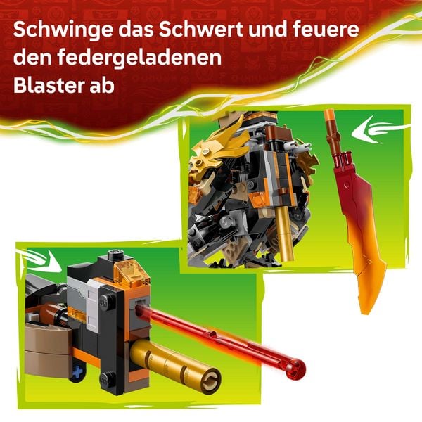 Produktbild: LEGO NINJAGO 71854 Coles Action-Mech und Drachen-Zane, Ninja Spielzeug
