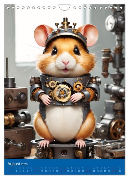 Produktbild: Roboter-Hamster - niedliche kleine Roboter (Wandkalender 2026 DIN A4 hoch), CALVENDO Monatskalender