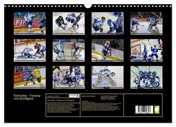Produktbild: Eishockey - Fairplay und Schl&auml;gerei (Wandkalender 2026 DIN A3 quer), CALVENDO Monatskalender