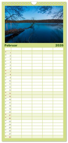 Produktbild: Familienplaner 2026 - Usedom - Deutscher Inseltraum mit 5 Spalten (Wandkalender, 21 x 45 cm) CALVENDO