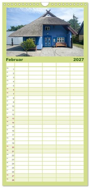 Produktbild: Familienplaner 2027 - Fischland-Dar&szlig;-Zingst - Momente einer Reise mit 5 Spalten (Wandkalender, 21 x 45 cm) CALVENDO