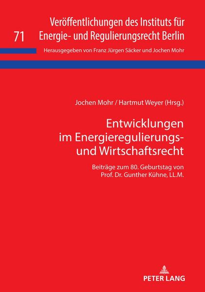 Produktbild: Entwicklungen im Energieregulierungs- und Wirtschaftsrecht