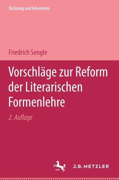 Produktbild: Vorschl&auml;ge zur Reform der Literarischen Formenlehre