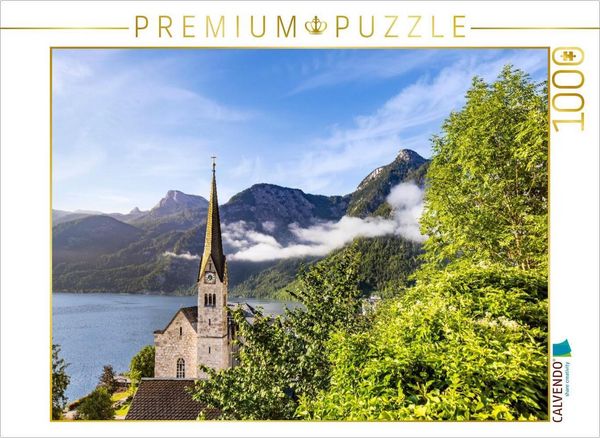 CALVENDO Puzzle Bezaubernde Morgenstimmung in Hallstatt | 1000 Teile Lege-Größe 64 × 48 cm Foto-Puzzle für glückliche Stunden