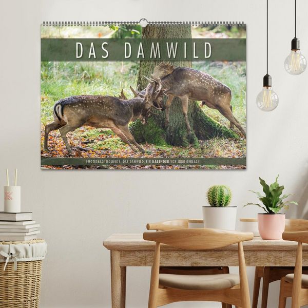 Produktbild: Emotionale Momente: Das Damwild. (Wandkalender 2026 DIN A2 quer), CALVENDO Monatskalender