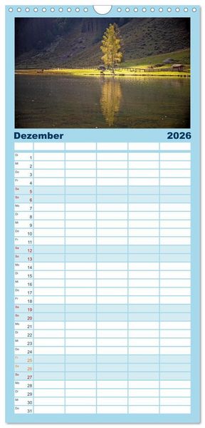 Produktbild: Familienplaner 2026 - Seen in &Ouml;sterreich mit 5 Spalten (Wandkalender, 21 x 45 cm) CALVENDO