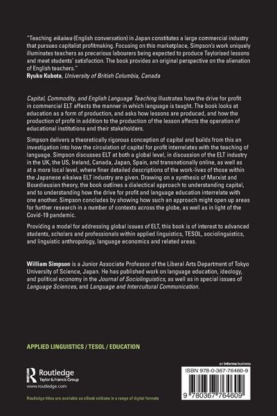Produktbild: Capital, Commodity, and English Language Teaching
