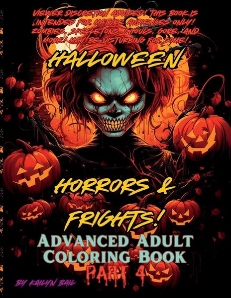 Produktbild: Halloween Horrors and Frights! Part 4 Advanced Adult Coloring Book