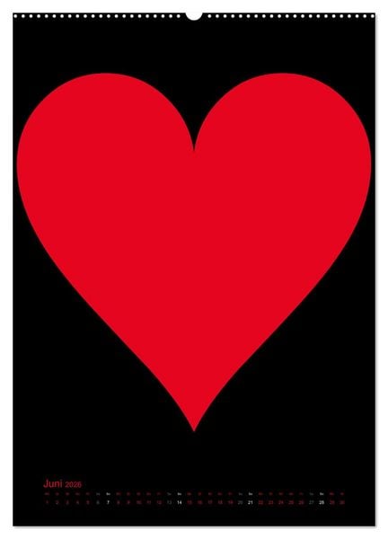 Produktbild: Foto- und Bastelkalender &bdquo;LIEBE&ldquo; in der Farbe Schwarz (Wandkalender 2026 DIN A2 hoch), CALVENDO Monatskalender