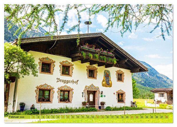Produktbild: Historische Bauernh&auml;user im Tiroler Leutaschtal (Wandkalender 2026 DIN A3 quer), CALVENDO Monatskalender