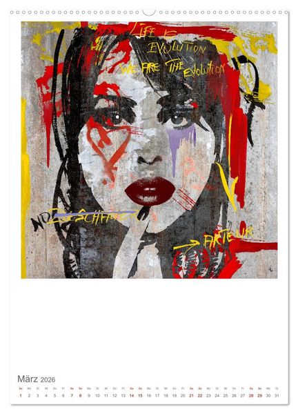 Produktbild: POP UP GIRLS Art Portr&auml;ts by Ulrike Langen (hochwertiger Premium Wandkalender 2026 DIN A2 hoch), Kunstdruck in Hochglanz