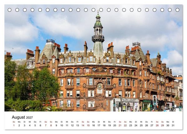 Produktbild: Faszination Glasgow (Tischkalender 2027 DIN A5 quer), CALVENDO Monatskalender